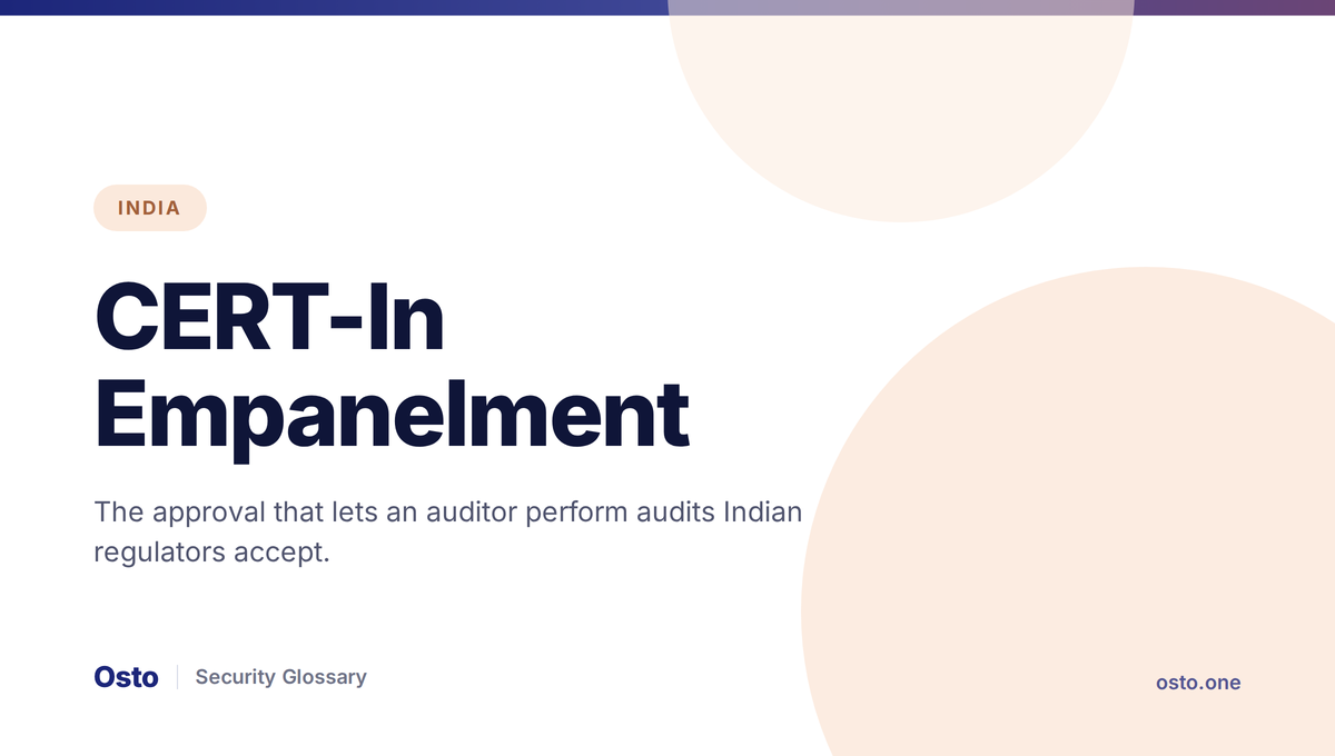 CERT-In empanelment and the audit chain explained