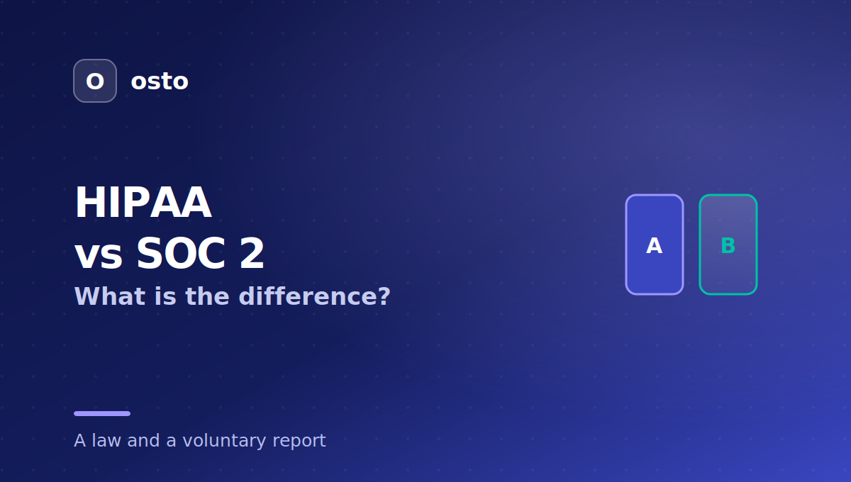 HIPAA vs SOC 2 compared for startups