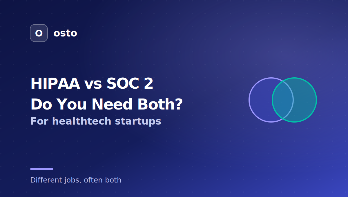 HIPAA vs SOC 2 do healthtech startups need both