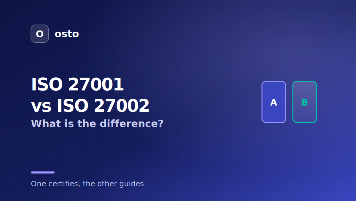 ISO 27001 vs ISO 27002 difference explained