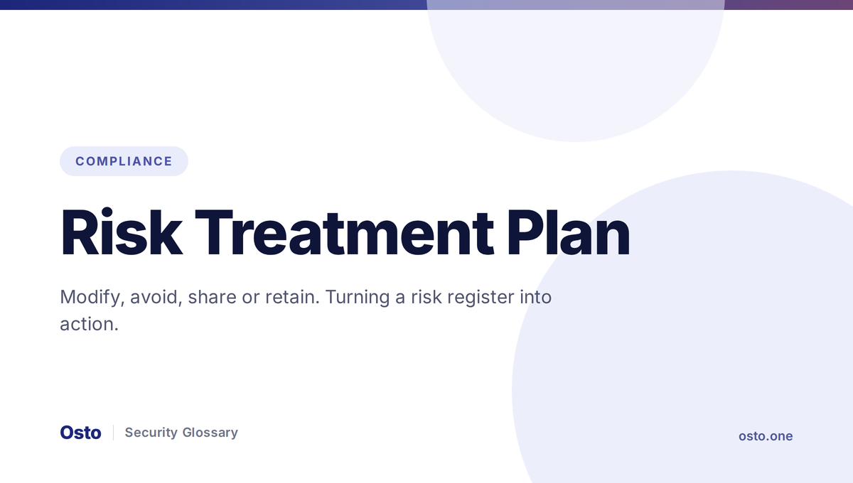 Risk treatment plan options and contents