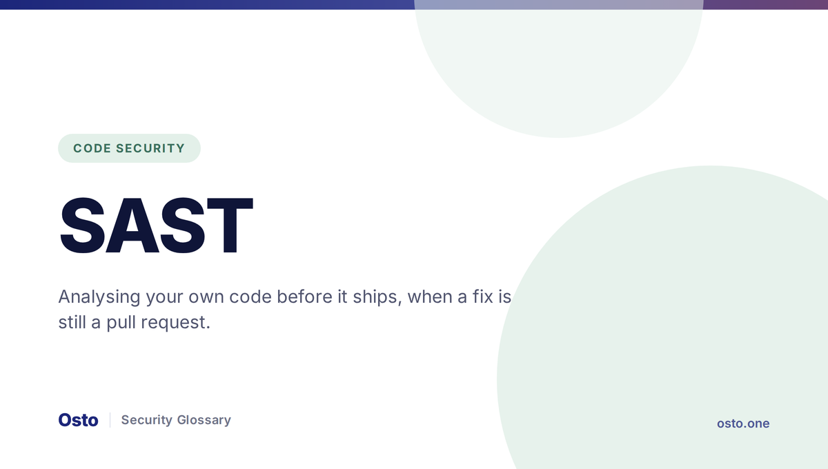 SAST explained: static application security testing
