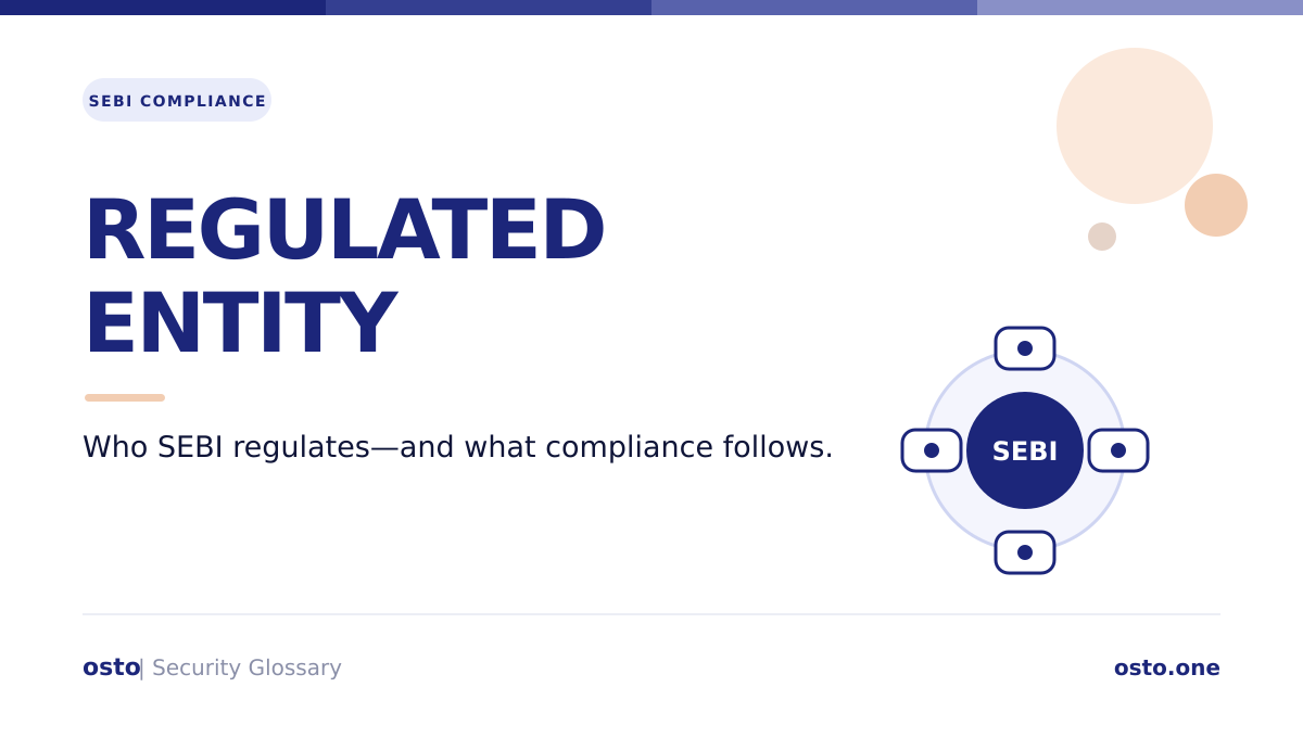 SEBI Regulated Entity types and compliance responsibilities across the Indian securities market