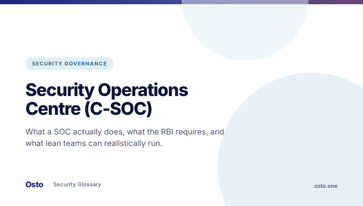 Security operations centre telemetry inputs and response outputs