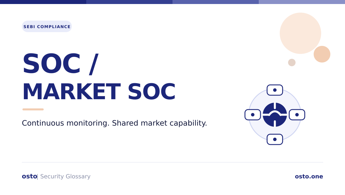 SEBI SOC and Market SOC model for continuous monitoring of regulated entities