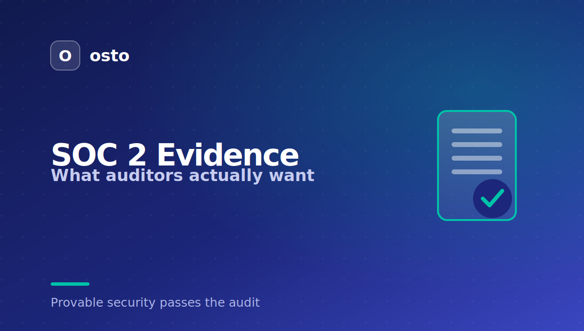 SOC 2 evidence collection for the audit