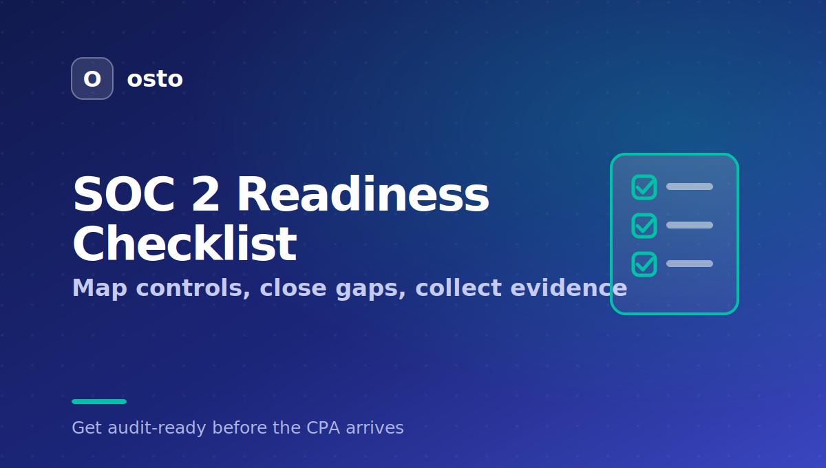 SOC 2 readiness checklist for startups