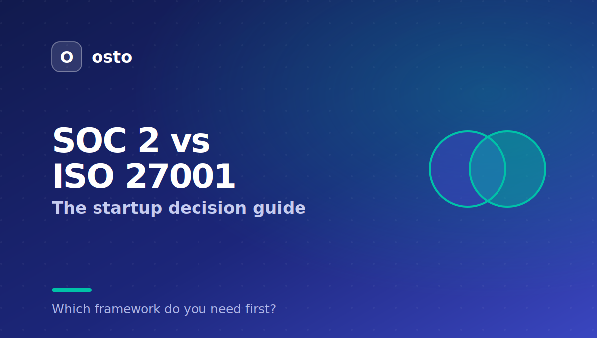 SOC 2 vs ISO 27001 comparison for startups