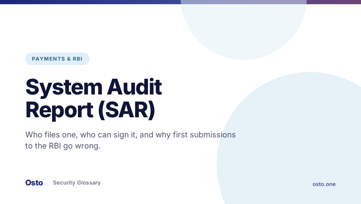 System Audit Report chain from auditor to board to RBI