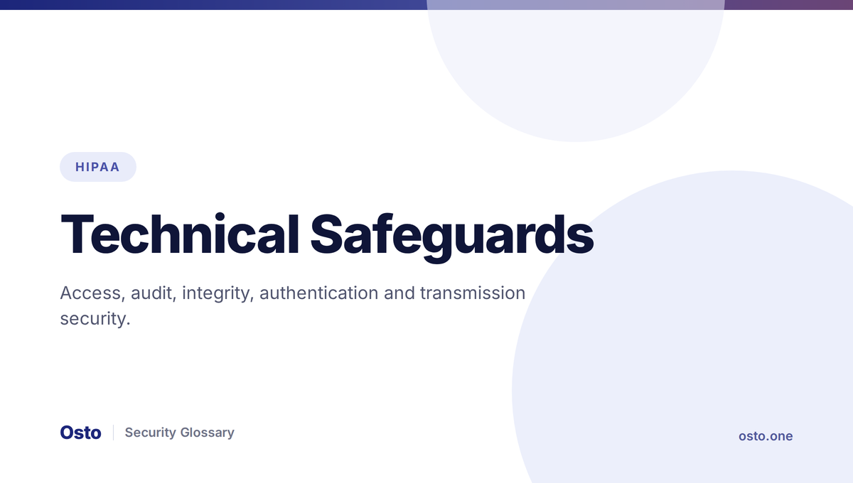 Technical safeguards five HIPAA Security Rule standards