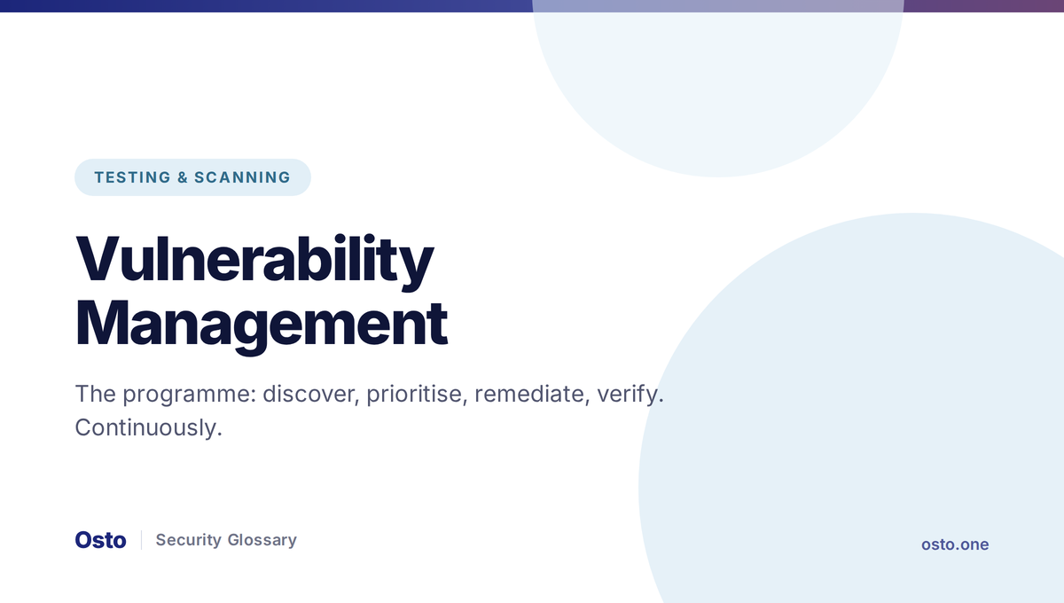 Vulnerability management lifecycle and remediation SLAs