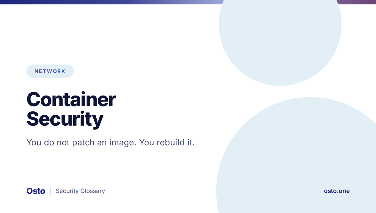 Container security layers and image rebuild cycle