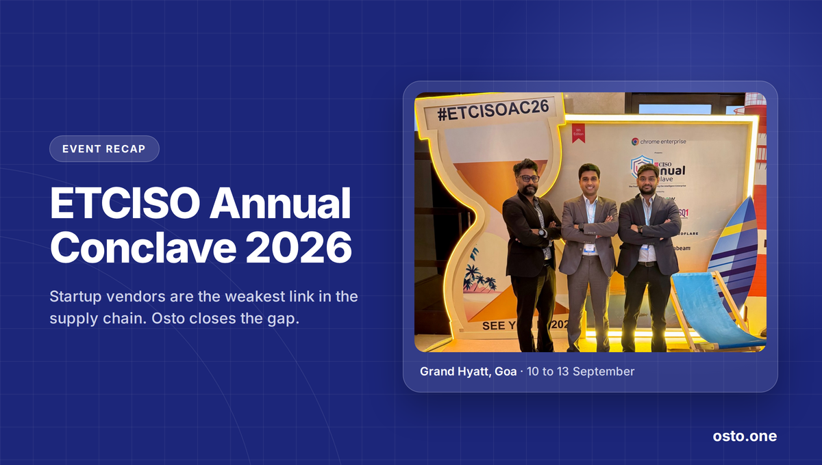 The Osto team at the 9th ETCISO Annual Conclave 2026 at Grand Hyatt Goa