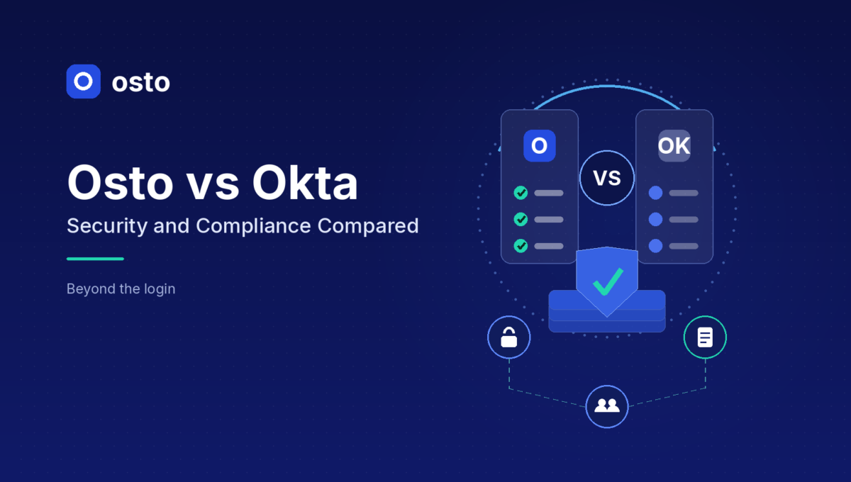 Osto vs Okta coverage comparison across web and API protection, cloud posture, endpoint control, VAPT and compliance