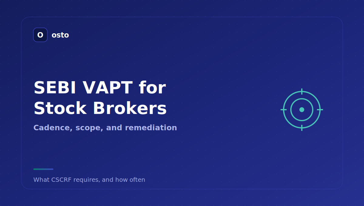 SEBI VAPT requirements for stock brokers guide