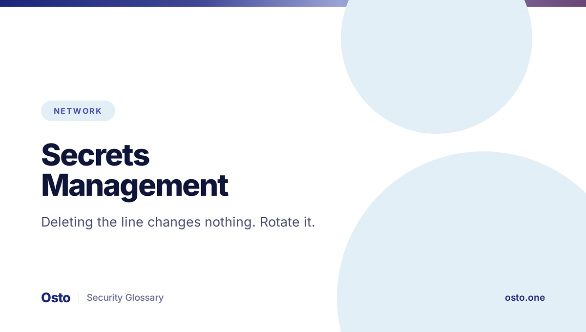 Secrets management lifecycle stages and rotation